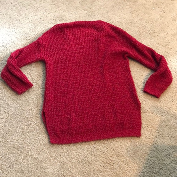 Chunky Soft Red Wine Sweater - Picture 9 of 9